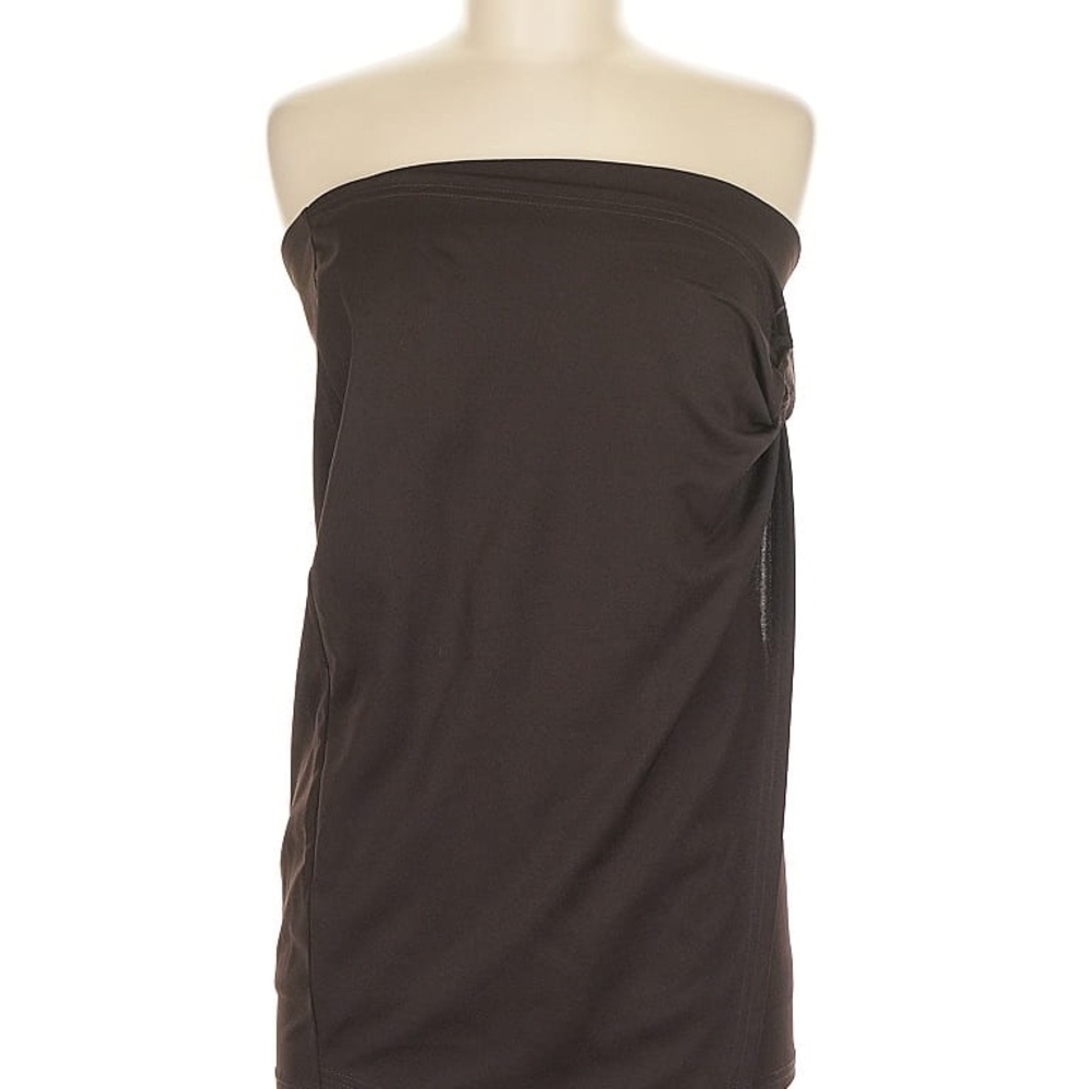 Brown Strapless Mini Dress